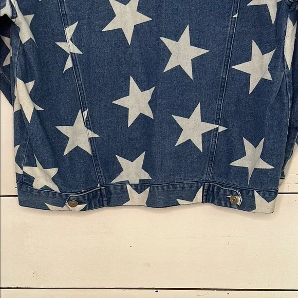 Altar'd State Denim Jean Jacket With Stars - Picture 8 of 11